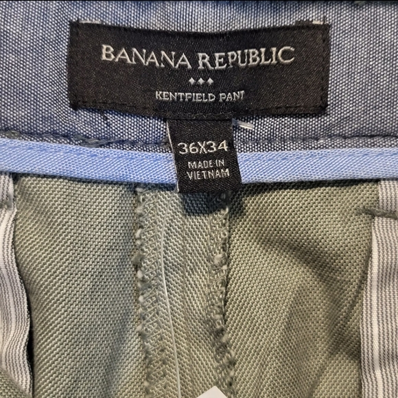 Banana Republic Kentfield Pants Brown Slim Fit Flat Front 100% Cotton - Picture 5 of 11